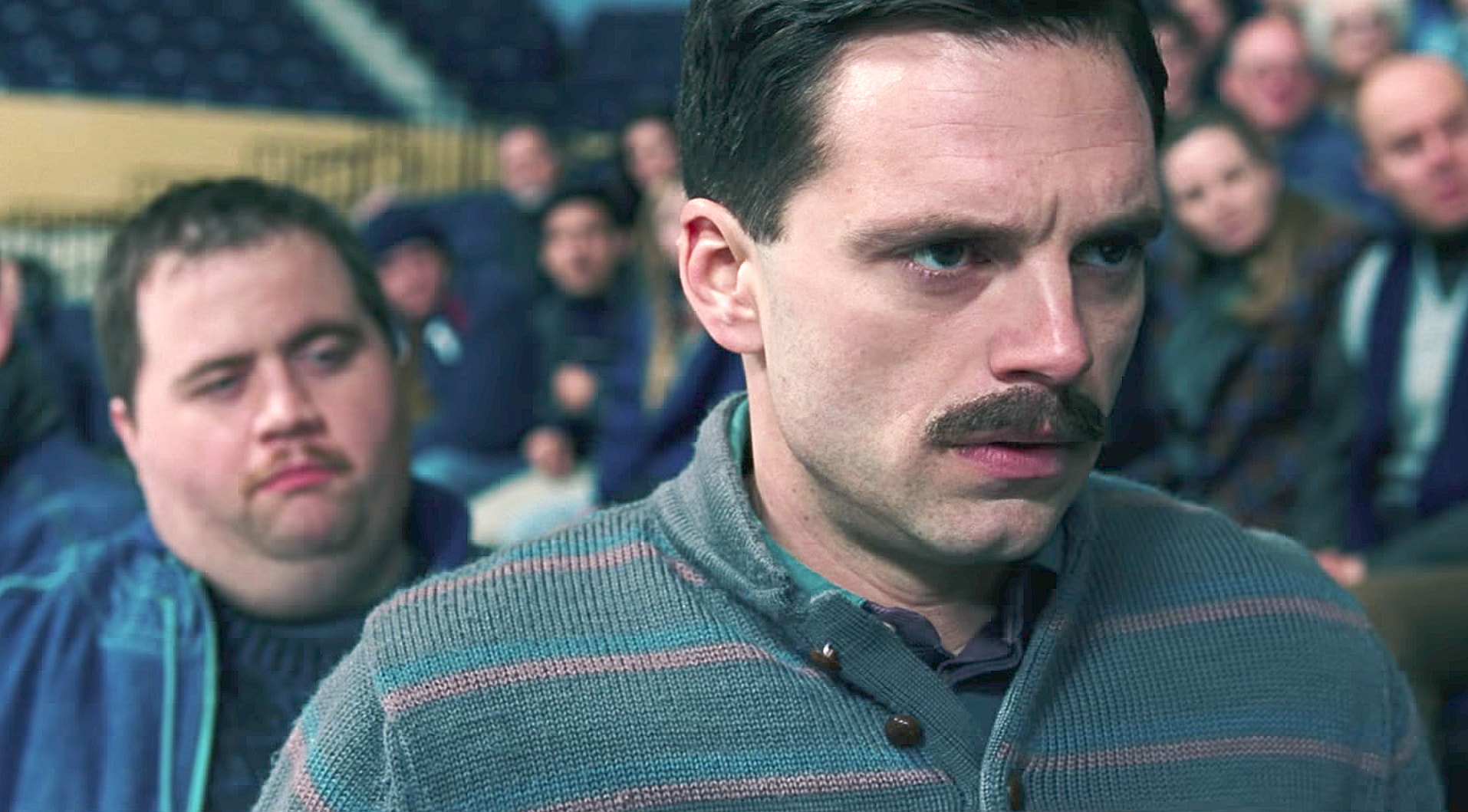 Sebastian Stan and Paul Walter Hauser in I, Tonya