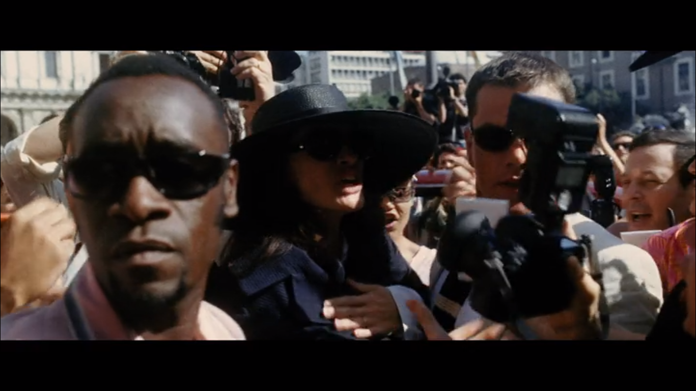 Don Cheadle, Julia Roberts, and Matt Damon in Ocean's Twelve