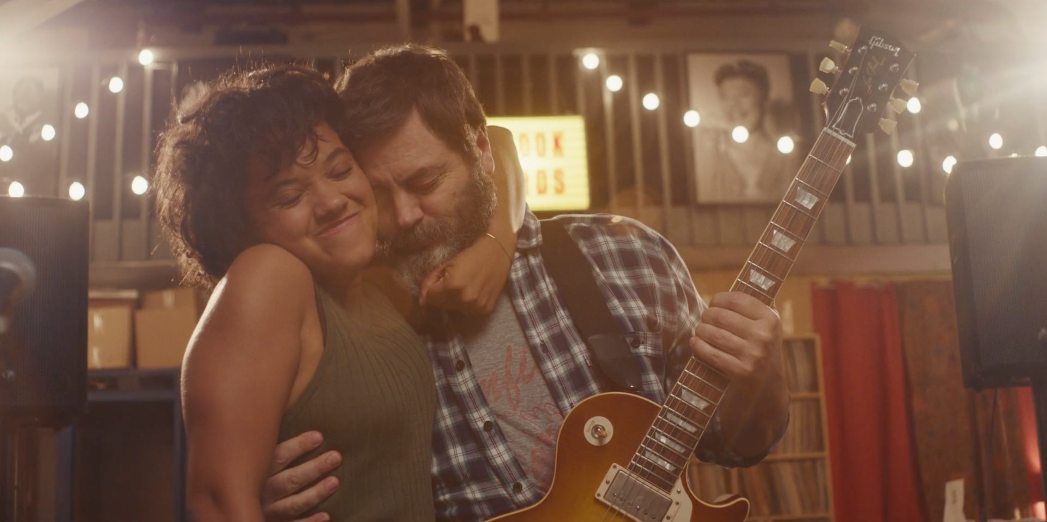 Kiersey Clemons and Nick Offerman in Hearts Beat Loud